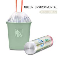 Youyun Garbage bags household cleaning supplies,White Fit kitchen trash bags 8 Gallon, 5 Rolls 100 Count