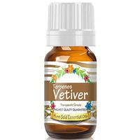 Pure Gold Vetiver Terpenes Essential Oil, 100% Natural & Undiluted, 10ml