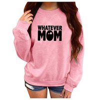 HNTDG Women Autumn Winter Warm Letter Printed Round Neck Long Sleeve Plus Velvet Sweatshirt Graphic Tees Blouse Pink