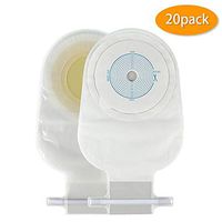 Yuema 20 Pack Ostomy Colostomy Bags Supplies Premium Medicals Drainable Pouch Colostomy Bag One Piece System Cut to Fit 20-65MM