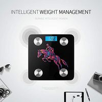 LYAOE Bluetooth Body Fat Scale Horse Race Equestrian Sport Silhouette Racing Smart Wireless Scale with LCD Display Measuring Body Weight Bmi and Health Digital Scale
