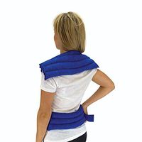 Herbal Heating Pad - Set of Neck and Shoulder + Back & Abdomen Lumbar by Nature Creation (Blue Marble)