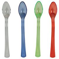 Creative Converting 24 Count Plastic Spoons, Mini, Assorted Colors