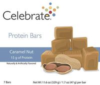 Celebrate Caramel Nut Protein Bars - 7 Count