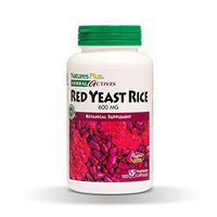 NaturesPlus Herbal Actives Red Yeast Rice - 600 mg, 120 Vegan Capsules - Maximum Potency Herbal Supplement, Cholesterol Support - Vegetarian, Gluten-Free - 120 Servings