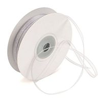 Ben Collection 1/8" X 50 Yard Plain Organza Ribbon Art & Sawing Craft Party Favor Gift Wrapping (Silver)