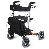 PLLP Medical Rehab Chair, Wheelchair,Lightweight Folding Aluminum Walker Health Care, Elderly Assistant Shopping Cart, Auxiliary Walker