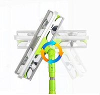 GAOJIAN Household Cleaning Glass Mop Telescopic Bar Double-Sided Glass Brush Wash Windows Clean Water Scraping Tools