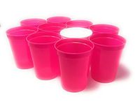 CSBD Stadium 16 oz. Plastic Cups, 10 Pack, Blank Reusable Drink Tumblers for Parties, Events, Marketing, Weddings, DIY Projects or BBQ Picnics, No BPA (Bachelorette)