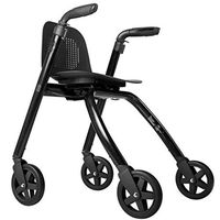 Rollators & Walkers Rolling Walkers Elderly Walker Rehabilitation Walker Aluminium Folding Adjustable Height Slip-on Walker Thick Aluminum Alloy Old Cart with Basket Shopping Cart