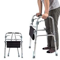 Rollator Walker, Folding Walker, 8 Height Adjustable, Walking Mobility Aid for Seniors, Supports Up to 230 Lbs