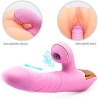 LEIONA 7-Mode Powerful Tongue Suck & Thrust Nipple Sucker G Spotter Sucking Toys for Women Couples USB Rechargeable Waterproof，Women Wonderful Gifts