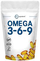 Triple Omega 3 6 9, 3600mg Per Serving, 300 Softgels, Including Fish Oil, Flaxseed Oil and Evening Primrose Oil, Strongly Supports Heart and Vascular Health, No GMOs and No Gluten