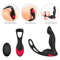 Rechargeable Vibrating Stimulator Plug 9 Stimulation Patterns, Male Postate Massager for Man Wireless Remote Control Gift