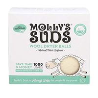 Molly's Suds Wool Dryer Balls (set of 3) - Natural Fabric Softener, Reduce Drying Time, Reusable, Chemical Free, Unscented