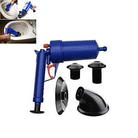 Drain Cleaners - Air Power Drain Blaster Gun Pressure Powerful Manual Sink Plunger Opener Cleaner Pump Bathroom - Openers Safe Drain Tool Foaming Hair Snake Septic Enzymatic Powder Cleane