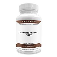 Pure Science Stinging Nettle Root Extract  (500mg Standardized Nettle Root Extract at 1% Silica & 200mg Nettle Root Powder) - 50 Vegetarian Capsules