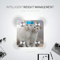 Cat with 2 Different-Colored Eyes Body Weight Digital Scale Best Weight Scale Weighing Scales Tracks 8 Key Compositions Analyzer Sync with Fitness Apps 400 Lbs