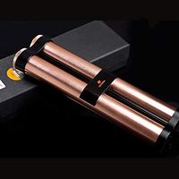 Rose Gold Aluminium Alloy 2 Ct Cigar Humidor Holder Travel Case