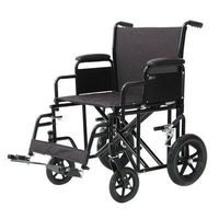 22" Heavy Duty Transport Chair Color: Black