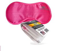 Satin Sleeping Eye Mask - Travel Sleep Mask wtih Set of Memory Foam Earplugs - Natural Rest Aid (Large/XLarge - 2 Pack, Pink)
