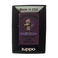 Zippo Custom Lighter - Abyss Purple Auto Correct Duck