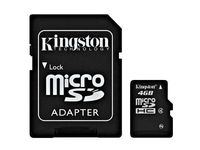 Kingston 8GB Class 4 MicroSDHC Card Flash Memory with SD Adapter SDC4/8GB