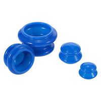 Cupping Therapy Sets - Cupping Set - 4Pcs Moisture Absorber Anti Cellulite Vacuum Cupping Cup Silicone Family Facial Body Massage Therapy Cupping Cup 4 Size - Blue - Cupping