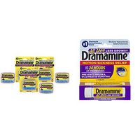 Dramamine Less Drowsy Family Pack (3- Kids Chewable Tablets 8 Count, 1- All Day Less Drowsy 8 Count)