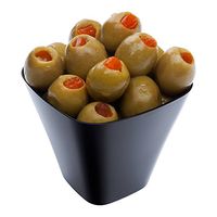 Tasting Cup, Sample Cup, Fruit Cup, Yogurt Cup - Black - Plastic - Disposable - Bellissima - 3.5 oz - 100ct Box - Restaurantware