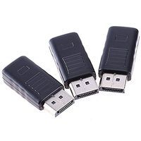 Perselief Display Port Headless Ghost Display Emulator for PC 4K DP Dummy Plug 3840x2160@17Hz-3 Pack