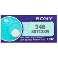 Sony 346 (SR712SW) 1.55V Silver Oxide 0% Hg Mercury Free Watch Battery (1 Battery)