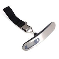 Shentesel 50Kg/10g Mini Digital Electronic Scale Luggage Hanging Weight Balance - Silver+Black