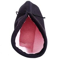 Fushida Bone Fracture Warm Sock Foot Protector Covers Warm Flannelette for Wearing in Plaster Breathable & Suitable Sock to Protect Your Toes from Frostbite (1Pcs Spring Brushed Black, XXL)