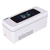 GDCB Portable Insulin Cooler Refrigerated Box Mini Rechargeable LCD Display 2-8℃ Car Drug Reefer Fridge Cooler Case for Home, Travel, Camping