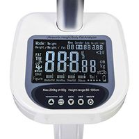 ZYY Fat Analyzer Electronic Scales, Ultrasonic LCD Backlight Display Height Adjustable Digital Body Weight Health 200KG