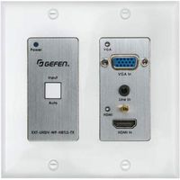 4K UHD 2x1 HDBaseT WallPlate (EXT-UHDV-WP-HBTLS-TX) (888814999891) (Gefen)