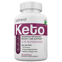 Purest Keto - Burn Fat Fast for Energy Hack - Beta BHB - Gluten Free - 30 Day Supply - 60 Capsules