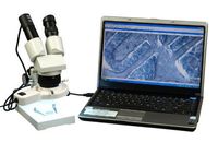OMAX 10X-30X Digital Binocular Stereo Microscope with 8W Fluorescent Ring Light and USB Digital Camera