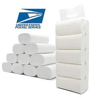 Toilet Paper, Toilet Tissue Compact Coreless 4-Ply Paper Towel Recycled Degradable Tissue Roll Soft Highly Absorbent Hand Towel Home Kitchen Bath White Roll Paper-12 Rolls