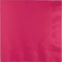 Club Pack of 250 Hot Magenta Premium 3-Ply Disposable Dinner Party Napkins 8.75"