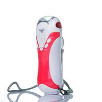 Dynamo Crank LED Flashlight AM/FM Radio w/ Compass & Siren