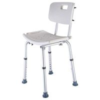 8 Height Adjustable Medical Shower Bath Chair Stool Detachable Backrest