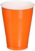 Big Party Pack Orange Peel Plastic Cups | 12 oz. | Pack of 50 | Party Supply