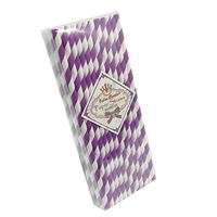 TrendBox 1 Box(50pcs) Reine Femme(TM) Strip Paper Straws for Drinking Birthday Wedding Baby Shower Party Celebration - Purple