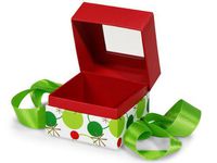 Pack Of 18, 3.75 X 3.75 X 3" Petite Size Hip Holiday Gift & Gourmet Christmas Presentation Boxes W/Ribbon 17" Length