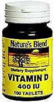 Nature's Blend Vitamin D3 400 IU Chewable Vanilla Flavor 100 Tablets