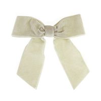 Pre-Tied Velvet Bows, 4-1/2-Inch, 12-Pack (Ivory)