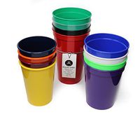 Rolling Sands 12 Pack Reusable Plastic Stadium Cups, Multipack of 3 Cup Sizes - 12oz, 16oz, 22oz – Made in USA, BPA-Free, Dishwasher Safe Plastic Tumblers - Set Includes 4 Assorted Cups of Each Size