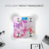 Butterflies with Glowing Firework and Sparkle Stars Digital Scales Body Digital Scales Body Body Mass Scale Tracks 8 Key Compositions Analyzer Sync with Fitness Apps 400 Lbs